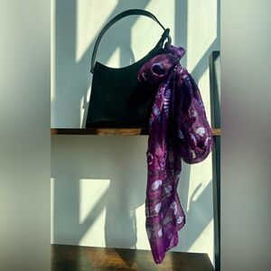 100% Pure Silk Scarf | Made in India | Plum Paisley